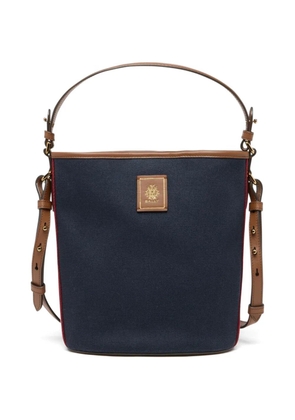 Bally Edelbliss logo-patch bucket bag - Blue