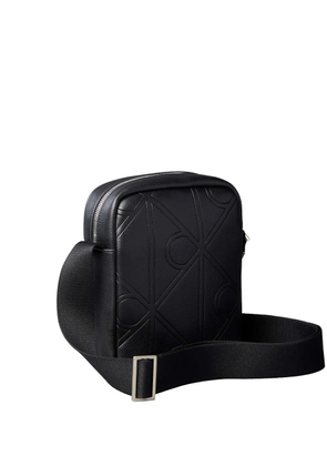 Calvin Klein logo-embossed shoulder bag - Black
