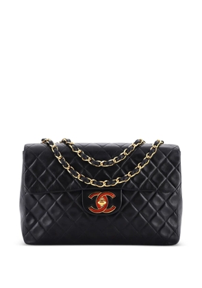 CHANEL Pre-Owned Classic Single Flap Bag Quilted Lambskin Maxi shoulder bag - Black