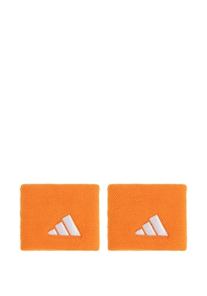 adidas logo-embroidered wristbands - Orange