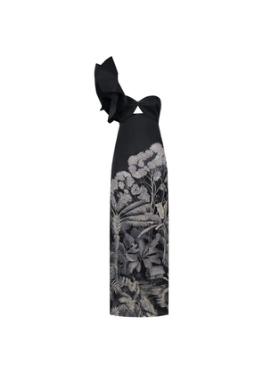 Johanna Ortiz Valley Of Kings one-shoulder maxi dress - Black