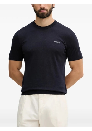 GUESS USA logo-embroidered short-sleeve T-shirt - Blue