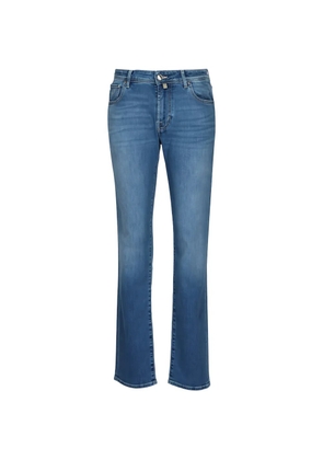 Jacob Cohën Bard faded-effect logo-patch jeans - Blue