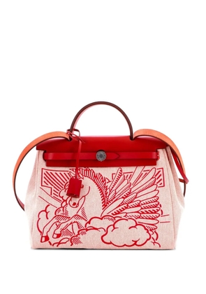 Hermès Pre-Owned Herbag Zip Pegase Pop Toile and Leather 31 shoulder bag - Red