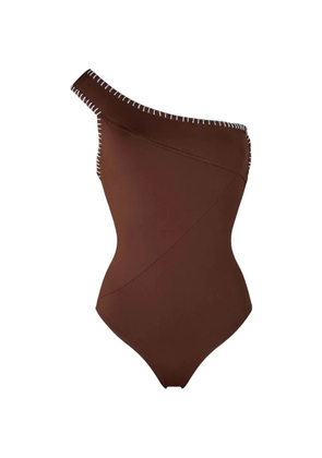 KIÓHNE Terra one-shoulder swimsuit - Brown