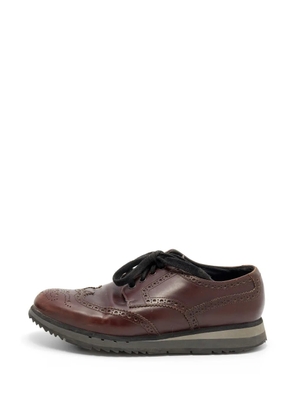 Prada Pre-Owned brogue leather derby shoes - Brown