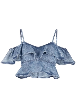 MARANT ÉTOILE Voloteo ruffle blouse - Blue