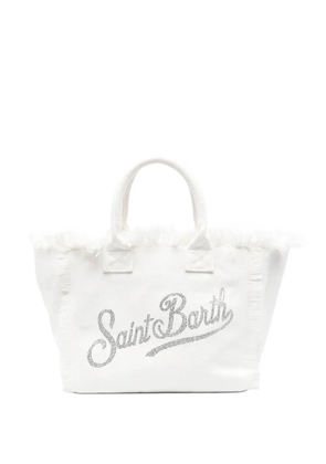 MC2 Saint Barth Vanity frayed-trim tote bag - White