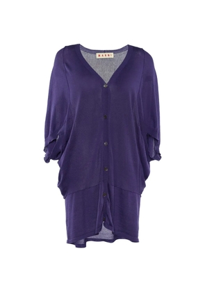 Marni Pre-Owned button-front V-neck cardigan - Purple