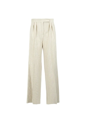 Max Mara pinstripe pleated trousers - Neutrals