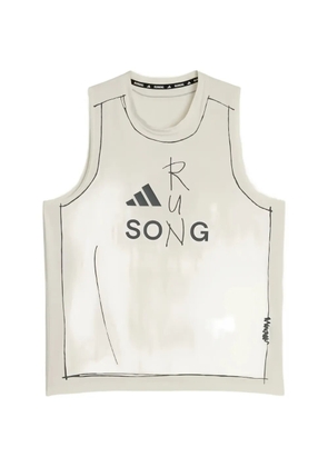 adidas graphic-print tank top - White