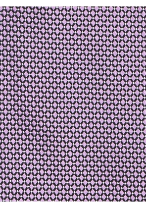 Isaia diamond-pattern silk tie - Purple
