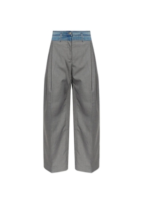 MUNTHE Normay denim-waistband pleated trousers - Grey