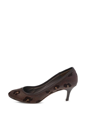 Etro Pre-Owned printed coated-canvas pumps - Brown