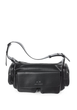 Armani Exchange multi-pocket shoulder bag - Black