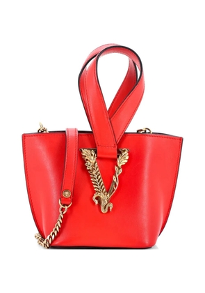 Versace Pre-Owned Virtus Leather Medium bucket bag - Red