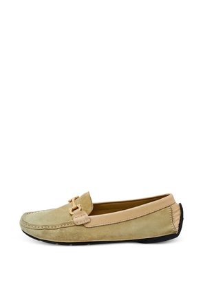 Ferragamo Pre-Owned Gancini-detail loafers - Green