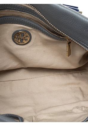 Tory Burch flap-pocket leather tote bag - Grey