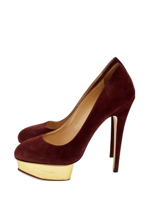 Charlotte Olympia 155mm Dolly platform heeled pumps - Red