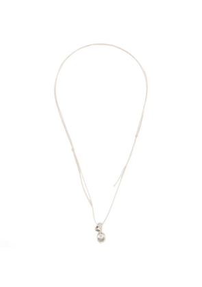 Paura ring-pendant cord necklace - Neutrals