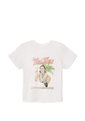 RE/DONE Tini Time graphic-print T-shirt - White