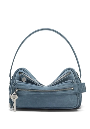Acne Studios Camero Party multi-pocket leather shoulder bag - Blue
