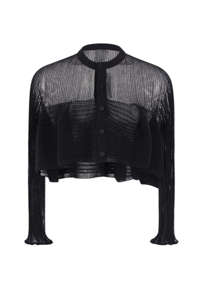 CFCL ribbed-knit cropped cardigan - Black
