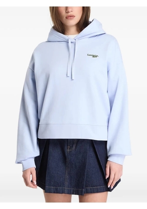Lacoste logo-patch drawstring hoodie - Blue