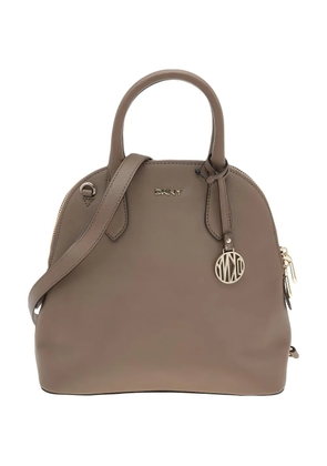 DKNY Vintage logo-charm leather tote bag - Brown
