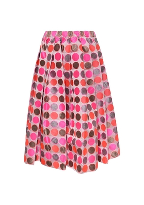 Comme Des Garçons Comme Des Garçons polka-dot jacquard midi skirt - Pink