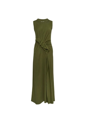 Ulla Johnson Jeune ruffled eyelet-embellished midi dress - Green