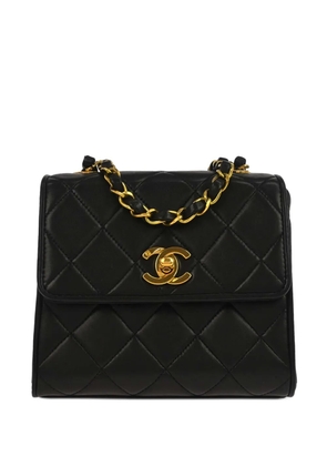 CHANEL Pre-Owned 1994-1996 CC turn-lock straight-flap mini bag - Black