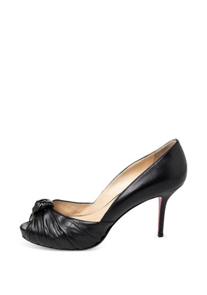 Christian Louboutin Pre-Owned knot peep-toe pumps - Black