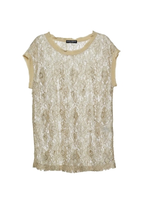 Dolce & Gabbana Pre-Owned floral lace top - Green