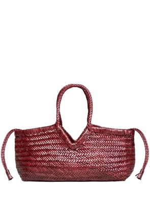Massimo Santini Tyde woven leather tote bag - Brown