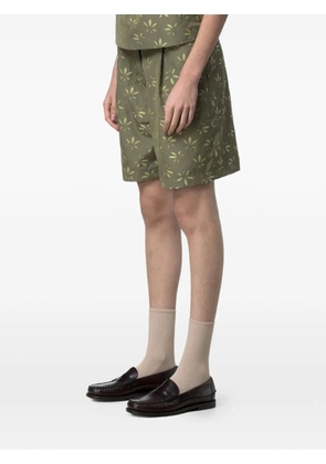 K-Way Larose jacquard-embroidered shorts - Green