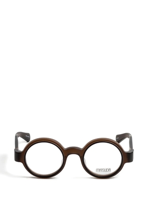 Matsuda round-frame glasses - Brown