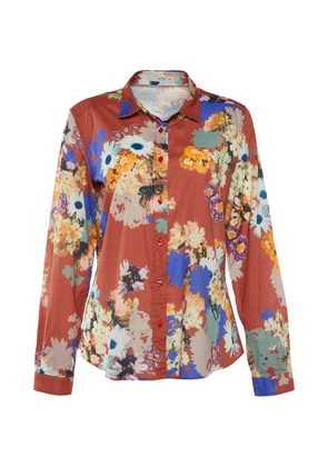 Etro Pre-Owned floral-print cotton shirt - Red