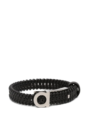 Ferragamo Gancini braided leather bracelet - Black