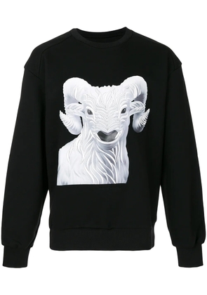 Juun.J Ram embroidered sweatshirt - Black