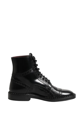 Dolce & Gabbana brogue-detail lace-up boots - Black