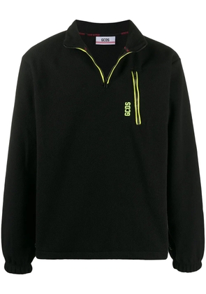 GCDS logo half-zip sweatshirt - Black