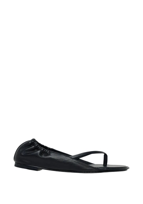 Jacquemus ruched-heel flat sandals - Black