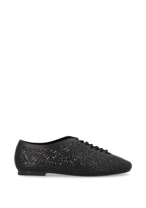 FRAU perforated leather lace-up shoes - Black
