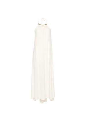 Água de Coco halterneck midi dress - Neutrals