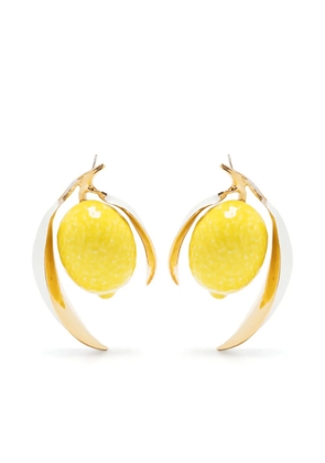 Andres Gallardo Lemon drop ceramic earrings - Gold