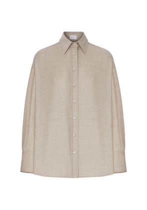 Brunello Cucinelli cashmere long-sleeve shirt - Neutrals