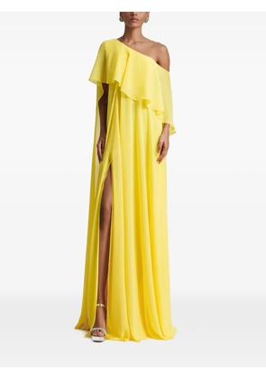 Gemy Maalouf one-shoulder ruffled dress - Yellow