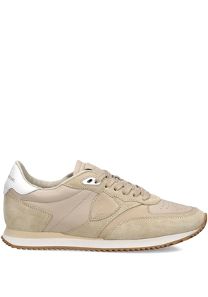 Philippe Model Paris Blville perforated leather trainers - Neutrals