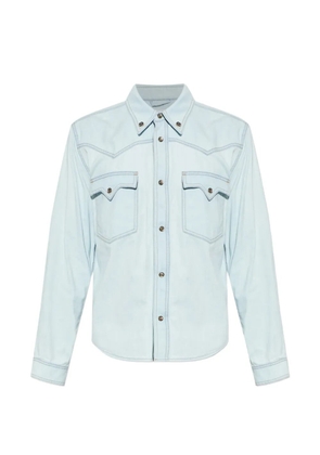 Versace western-style button-down denim shirt - Blue